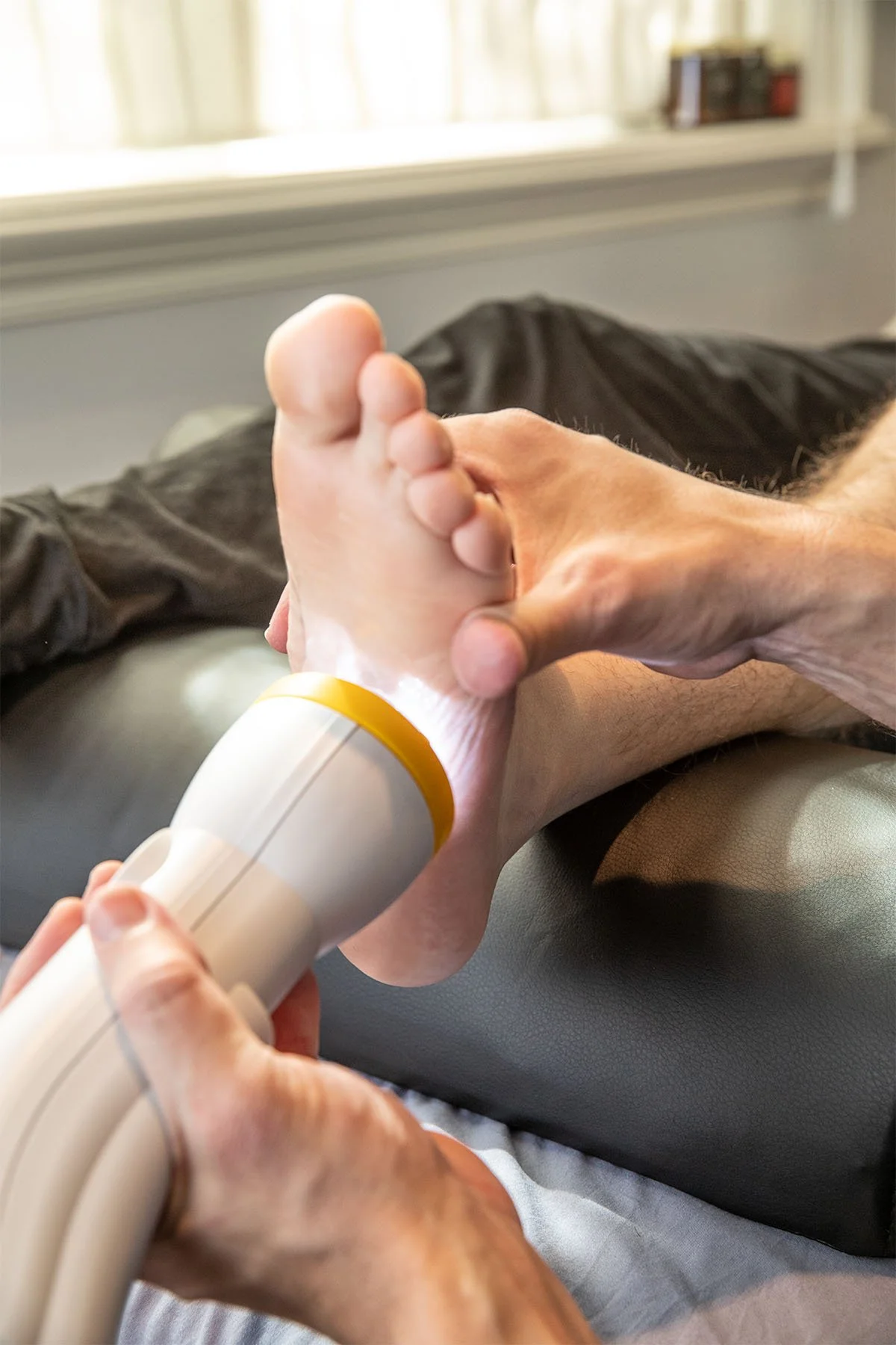 SoftWave Therapy treatment session at Biohacker Rehab in Encino